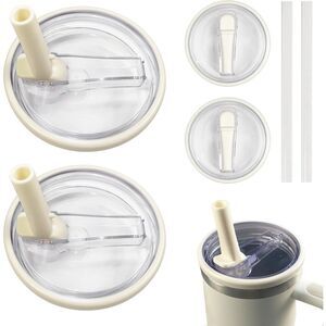 For Stanley 4pc 40oz Reusable Tumbler Flip Straw Lid Quencher H2.0 40oz BPA-free